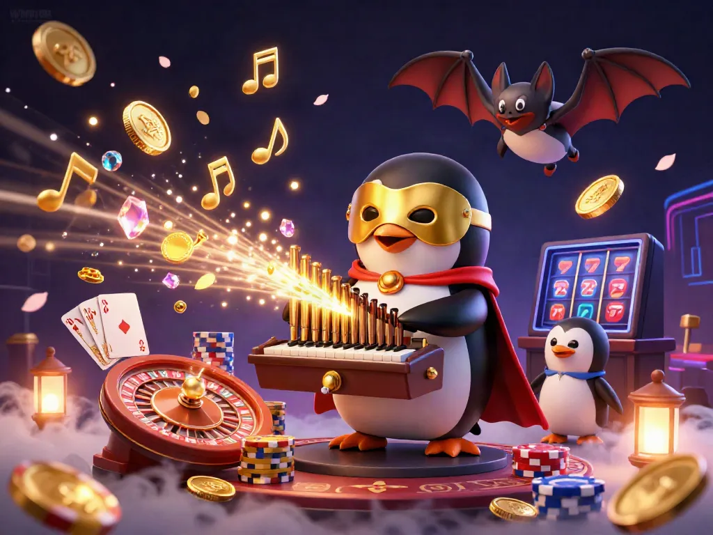 Experience the thrills of WIN88 with a dynamic casino scene featuring animated characters and vibrant casino elements.