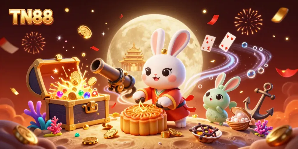 Experience the excitement of TN88 gaming, with festive visuals and dynamic casino elements.