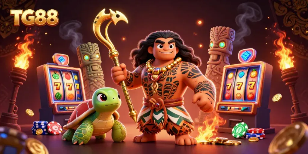 Experience thrilling gameplay with TG88's colorful slot machines and dynamic characters.