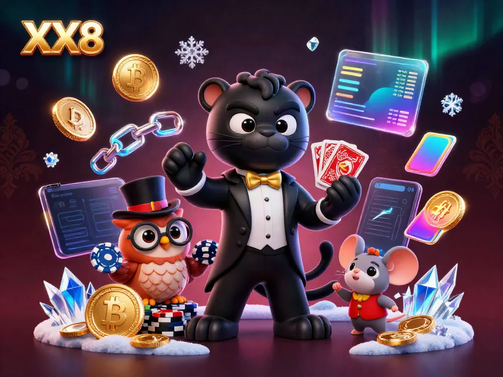Experience the excitement of the XX8 gaming scene with dynamic characters and casino elements.