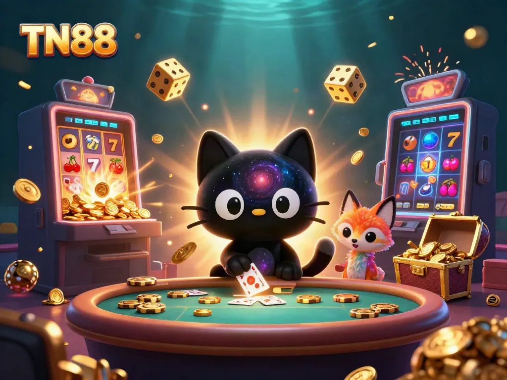 Experience the thrilling gaming atmosphere of TN88 with dynamic casino action and engaging characters.