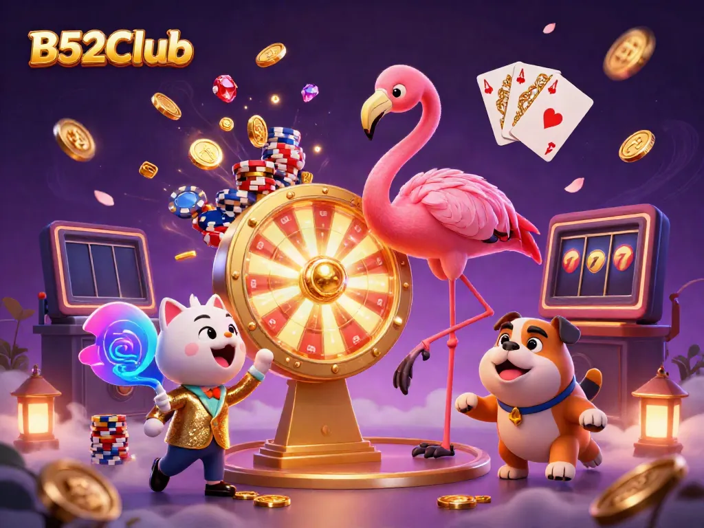 Join the excitement at B52Club with dynamic games and vibrant prizes being revealed in a lively casino atmosphere.