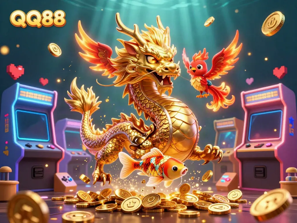Engage with QQ88’s exciting gaming experience featuring mythical elements and dynamic casino visuals.