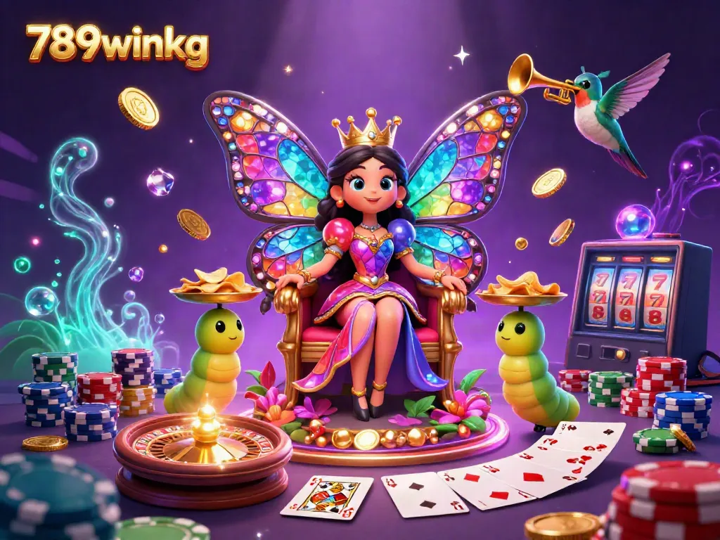 Engage in thrilling casino games at 789winkg showcasing vibrant slot machines and golden coins.