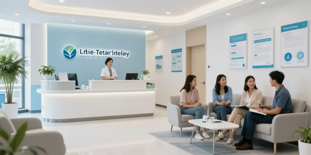 BPC 157 in a modern health clinic setting focusing on patient care and wellness.