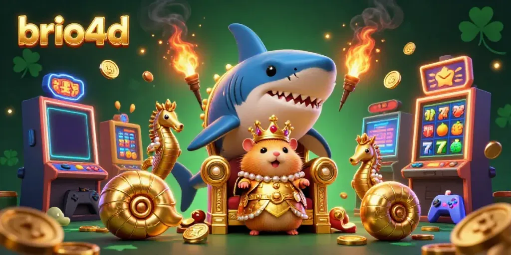Experience vibrant gameplay with brio4d's adorable hamster king and majestic gaming elements.