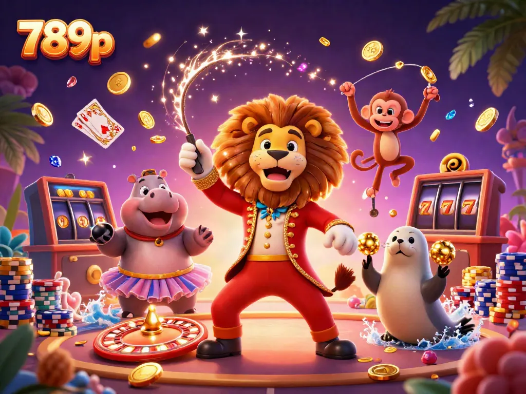 Engage in exciting gameplay with 789p where a lion ringmaster and casino elements come alive!