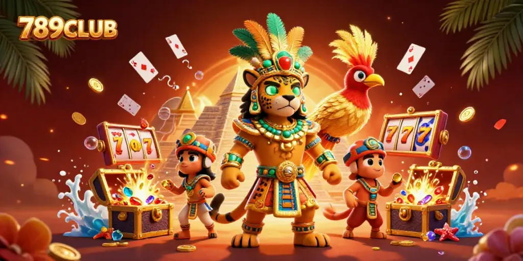 Engage in thrilling gameplay at 789CLUB with vibrant scenes of 3D casino excitement.