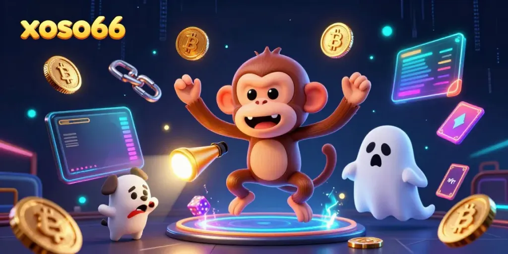 Engage in thrilling action with xoso66, a carnival of golden coins and gaming excitement in a haunted casino.