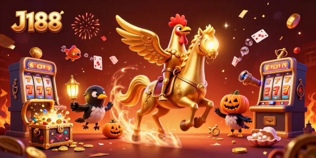Experience the excitement of J188 with immersive casino gaming and vibrant elements.