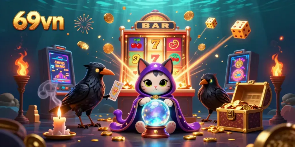 Engage in thrilling gaming experiences with 69vn's extravagant jackpots and lively characters.