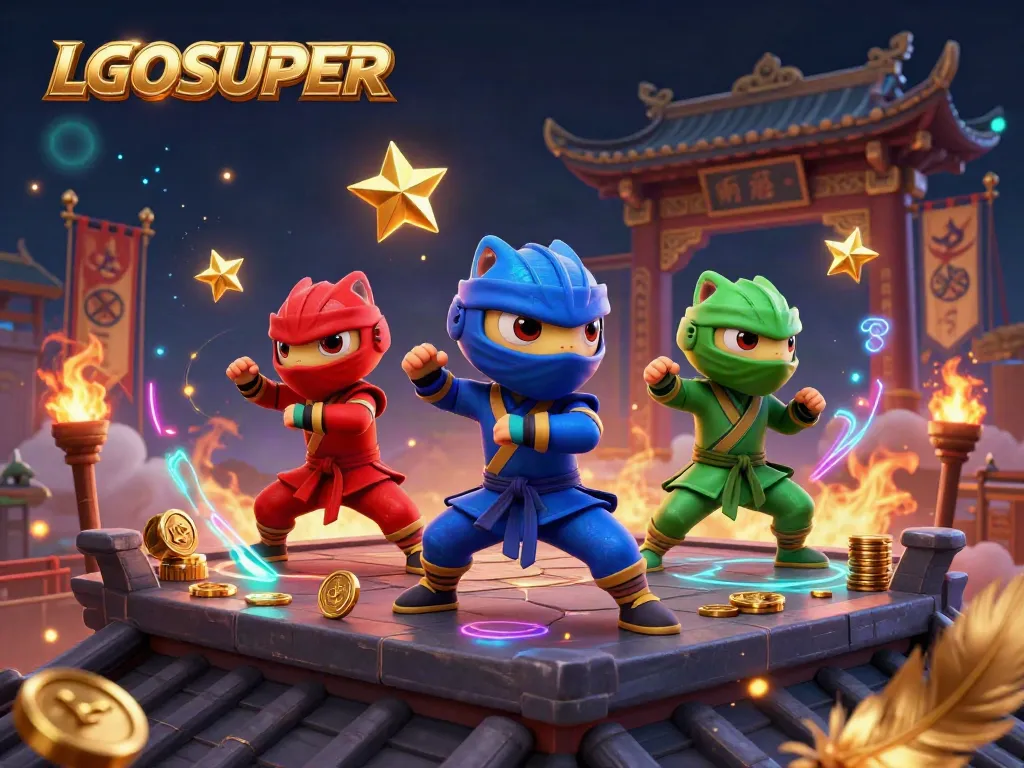 Join LGOSUPER's thrilling action as chameleon ninjas master casino martial arts and win big!