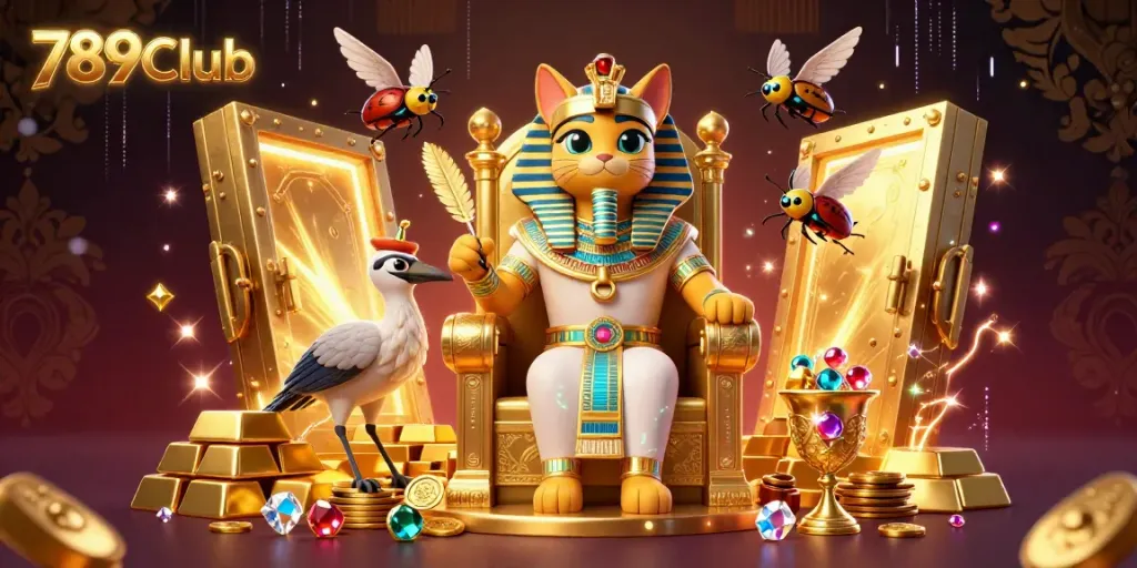 Engage with 789Club's vibrant 3D illustration showcasing gaming excitement and luxury atmosphere.